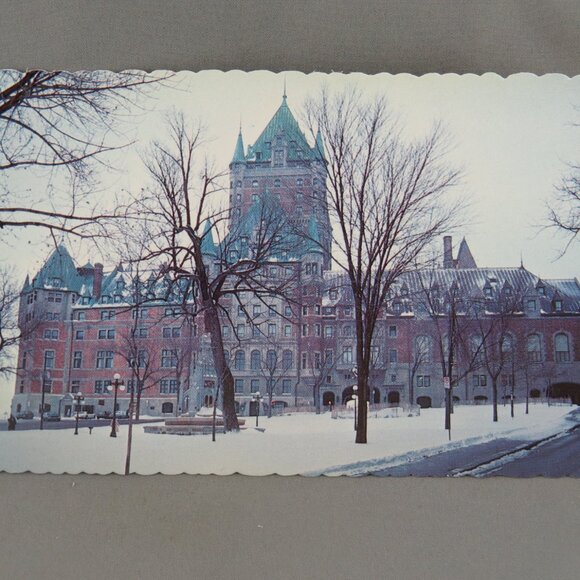 Vintage Postcard - Chateau Frontenac in Winter - Dexter Press - Picture 4 of 4